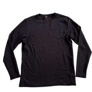 ALO Yoga Men's Black Long Sleeve Crewneck Top